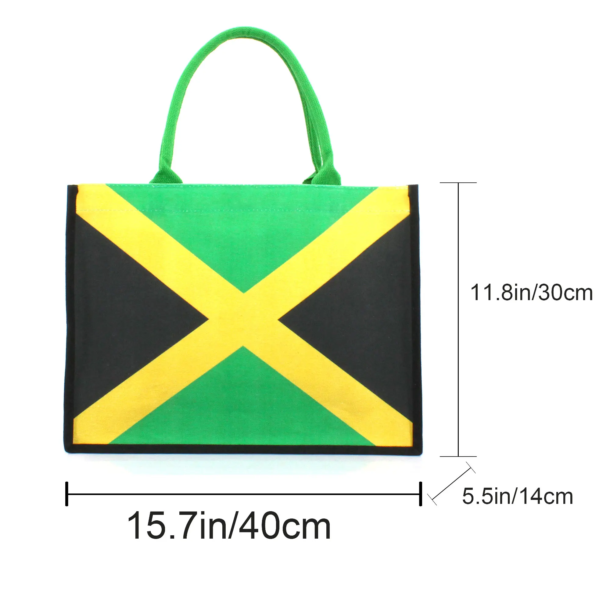 Women's Canvas Tote Bag Waterproof Ribbon Beach Bag Jamaican Reggae Party