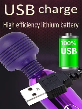 Wireless Dildos AV Vibrator Magic Wand for Women Clitoris Stimulator Sex Toys For Muscle Adults USB Rechargeable Massager 4