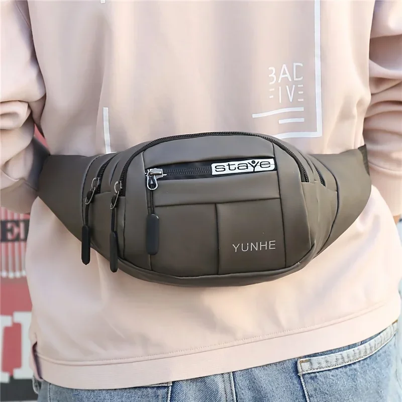 Men's Waist Bag, Multi Purpose Phone Fanny Pack, Outdoor Casual Chest Shoulder Crossbody Bags for Men Daily Use Travel Outing