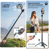 Magnetic Selfie Stick Tripod Stand for iPhone Samsung Huawei Cellphone 1.3m Extendable Magsafe Phone Tripod with Wireless Remote - Image 4