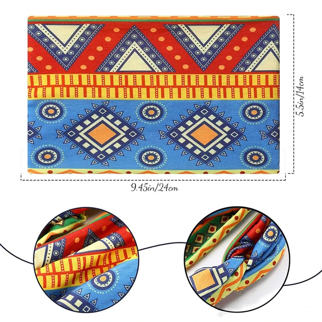 Widening High Strength Bohemian Yoga Sports Headband African Style Headband Yoga Headband For Exercise 5