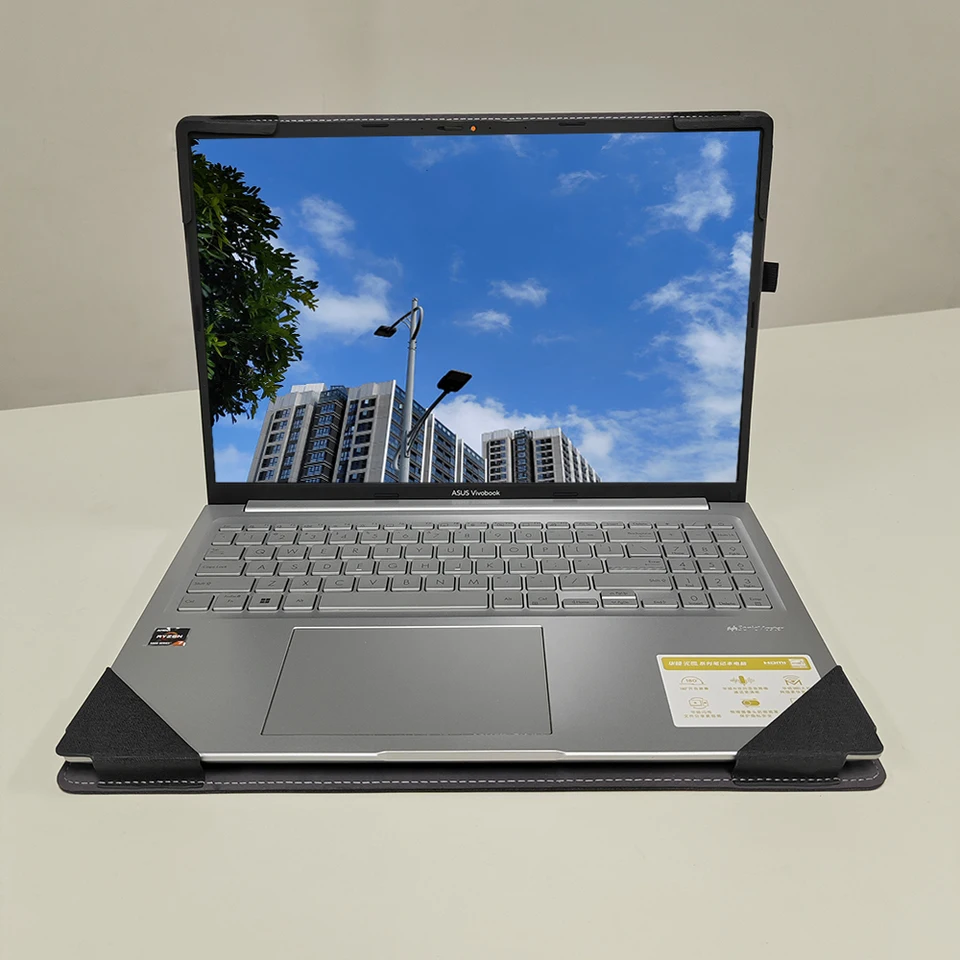 Broonel - Serie di profili - Custodia in pelle blu - Compatibile con ASUS Vivobook 16X (X1603) 16 Laptop