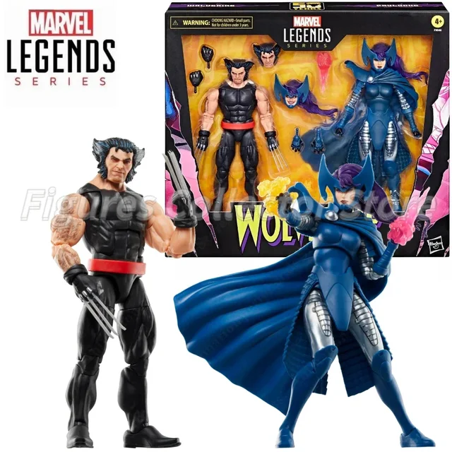 Marvel Legends Series Wolverine and Psylocke 50th Anniversary Comics 6-Inch 2-Pack Action Figure Model Toy