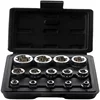 Female E Torx Socket Set with Case, 1/4, 3/8, 1/2 in. Drive E4-E24 External Torque Star Socket Kit, 14Pcs 1