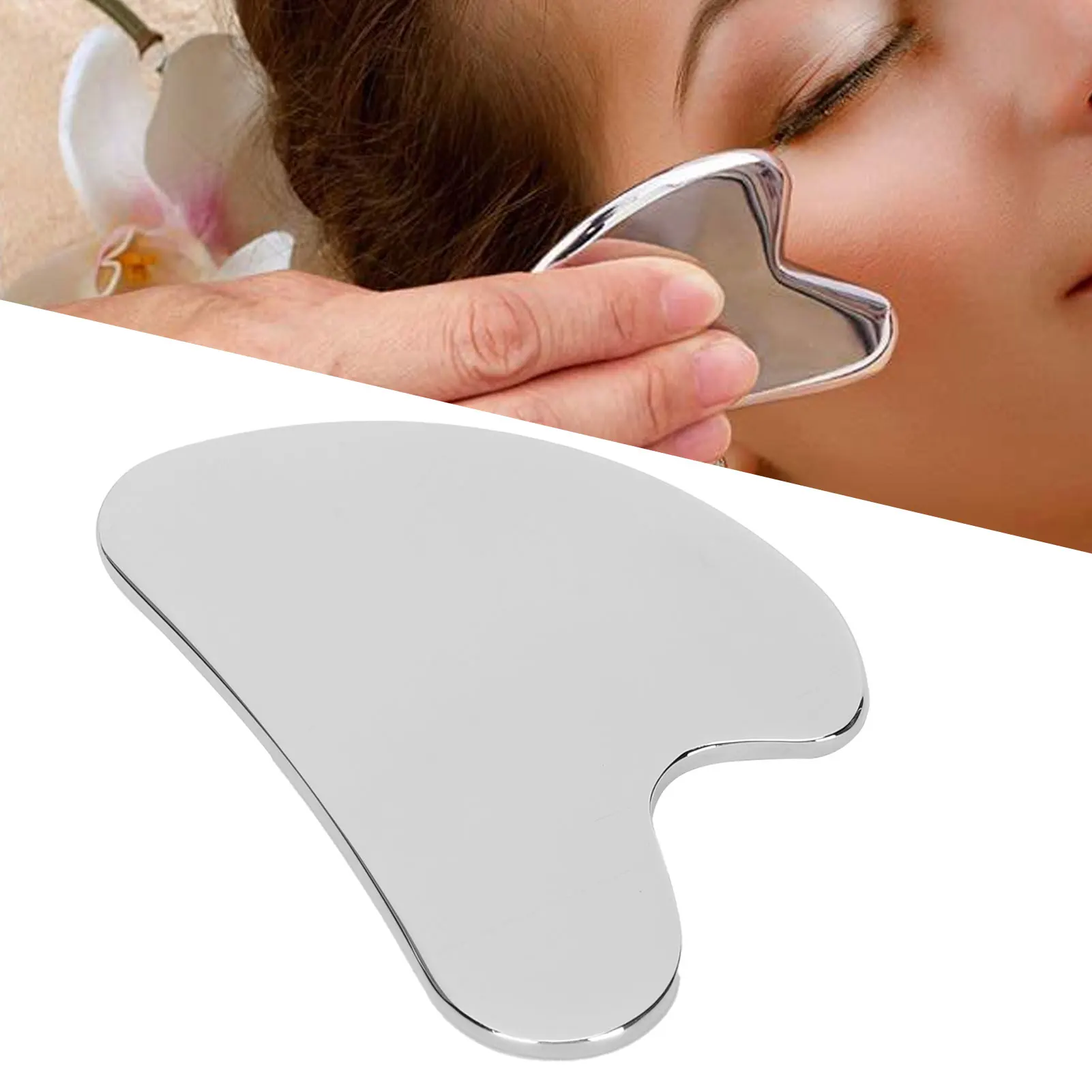 304 Stainless Steel Manual Guasha Board Massager Relaxation Soft Tissue Fatigue Relief Scraping Tool