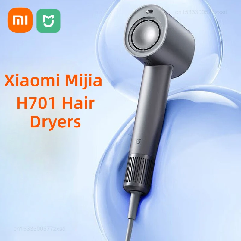 Xiaomi Mijia H701 Hair Dryers High Speed Water Ion Professional Hair Care Quick Dry Negative Ion 65m/s 110000Rpm 220V Dryer