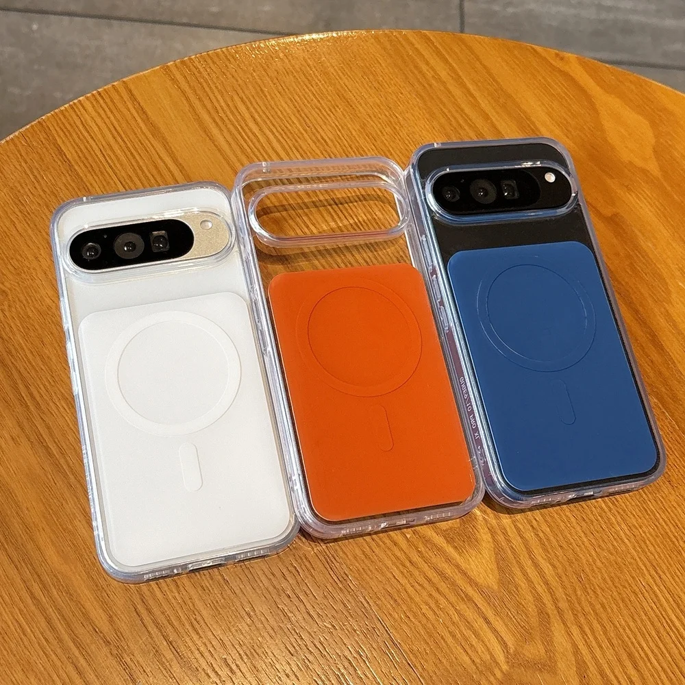 Crystal Clear Magnetic Case with Shockproof Hard Bumper & Magsafe Wireless Charging Compatibility