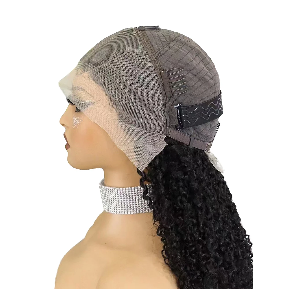 350% Density SDD Double Drawn Pixie Cut Kinky Jerry Curly Wave Human Hair Wigs 13x4 Lace Frontal Human Hair Wig for Black Women