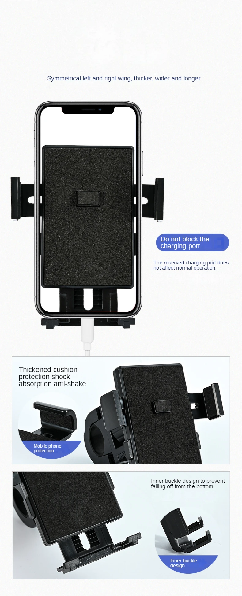 Baby Stroller Cell Phone Holder 360 Degree Rotate Universal Clamp Pram Wheelchair Accessory Mount Bracket Bicycle Phone Stander