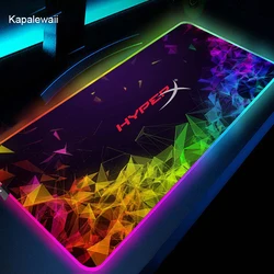 Tapis de souris RGB XXL motif HypsrX Gamer, tapis de jeu pour ordinateur portable, ordinateur de bureau rétro éclairé 