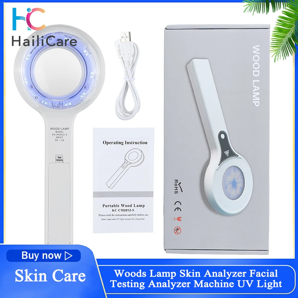 

Woods Lamp Skin Analyzer For Skin UV Magnifying For Beauty Facial Testing Wood Lamp Light Skin Analysis Detection Personal Cares