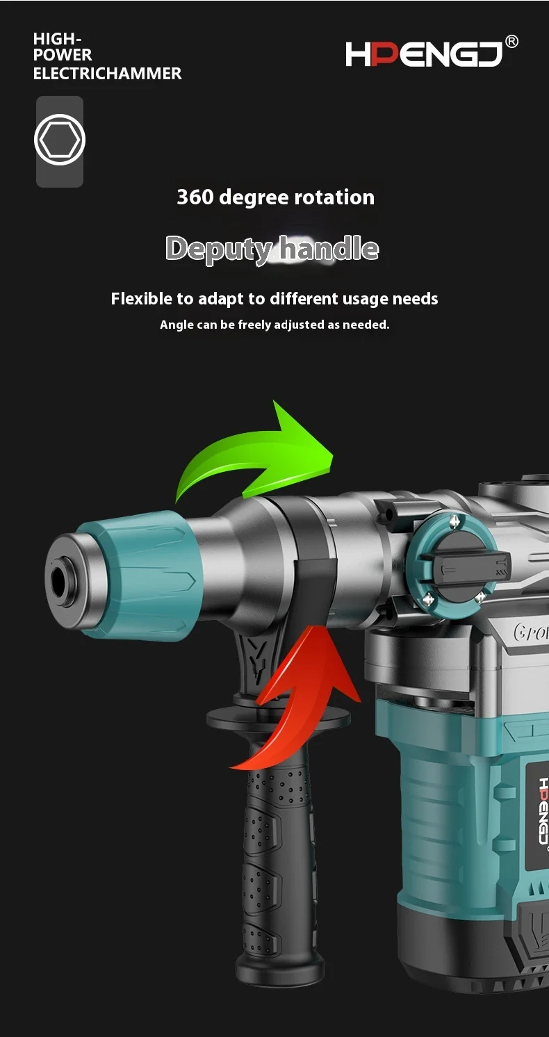 3-in-1 Multifunctional electric hammer and pickaxe Industrial grade high power