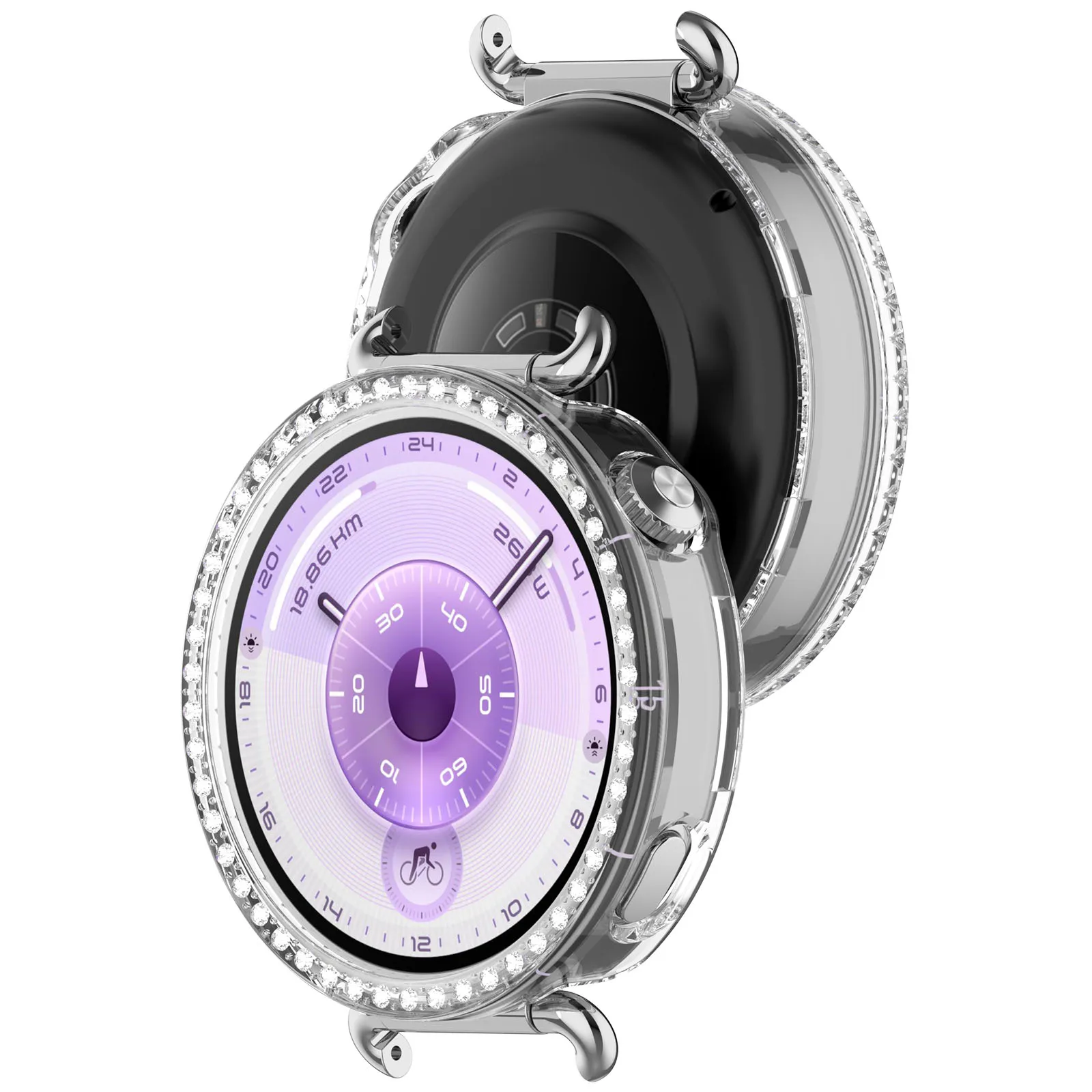Elegant Bling Crystal Diamond Watch Case Cover with Screen Protector