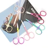 1Pc Eyebrow Scissors Stainless Steel Nail Tools Eyebrow Nose Eyelash Scissors Multifunctional Facial Hair Trimmer Makeup Beauty 4