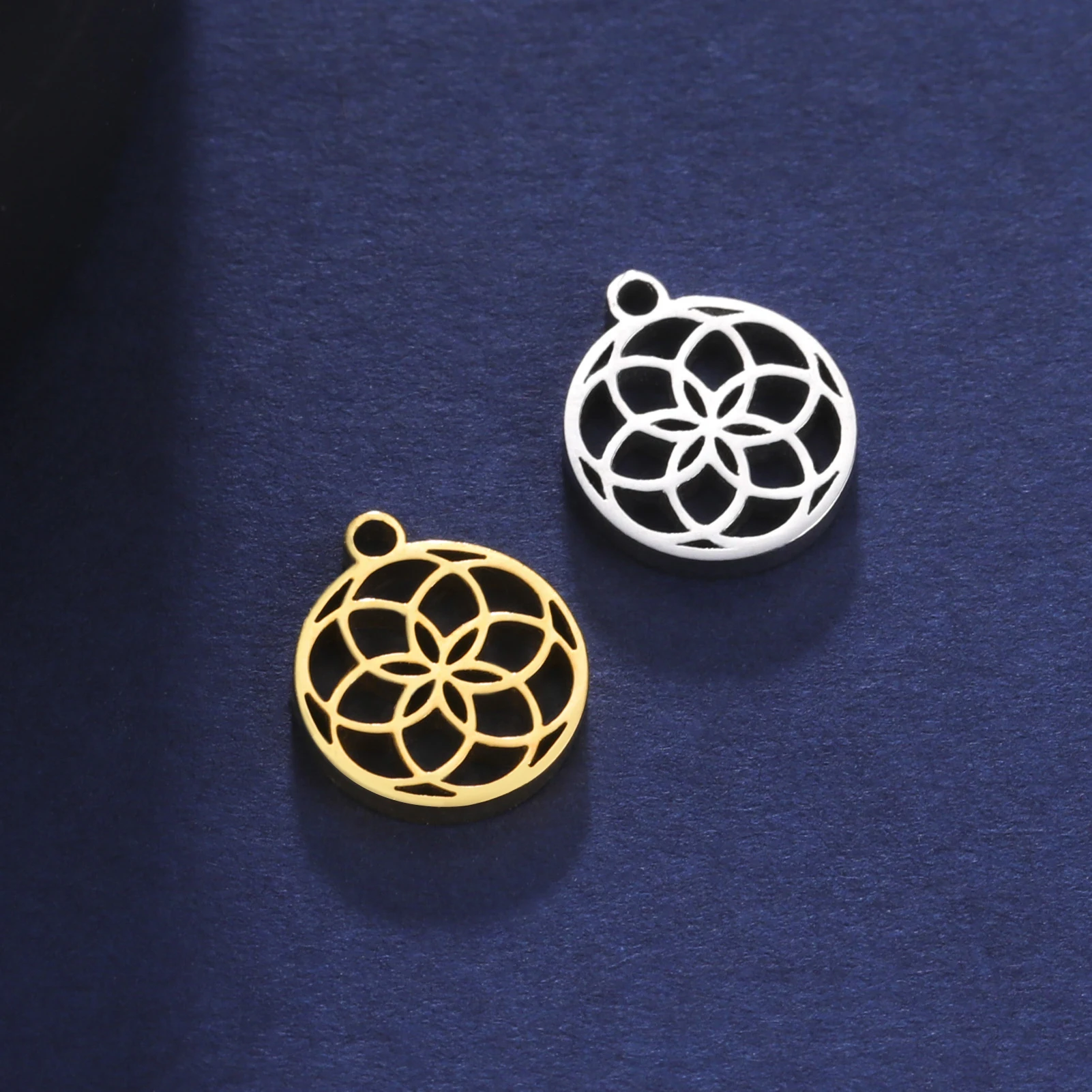EUEAVAN 20ks DIY drobný půvab kvést z život nerez ocel okouzluje pro šperků vytváření amulet joga přívěsek pro řetízek ženy
