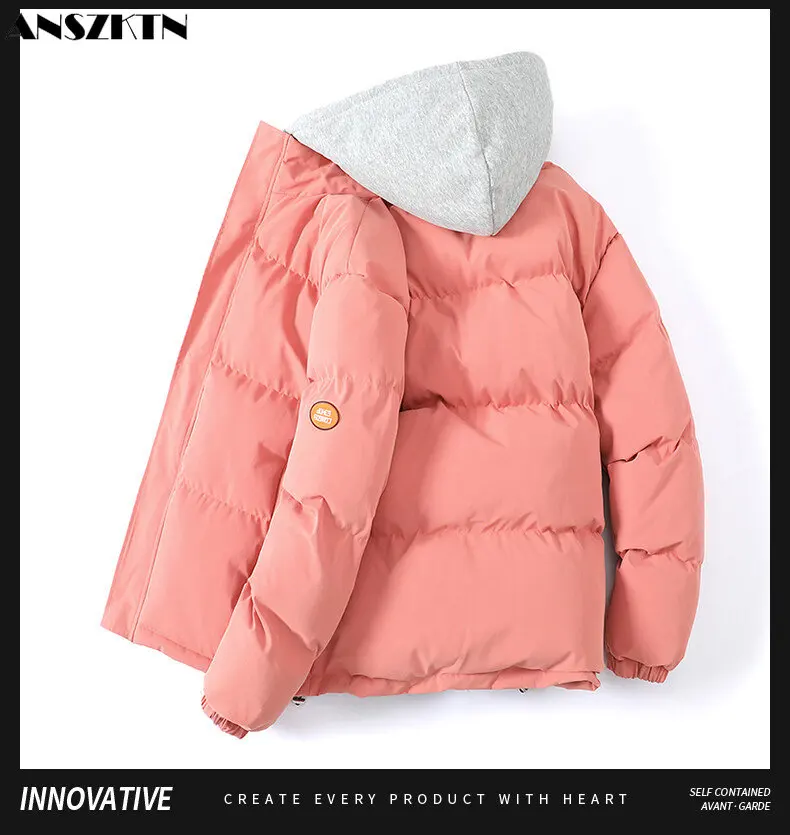 

ANSZKTN Autumn and winter with cashmere cotton jacket casual jacket with cashmere and cotton jacket men's down jacket