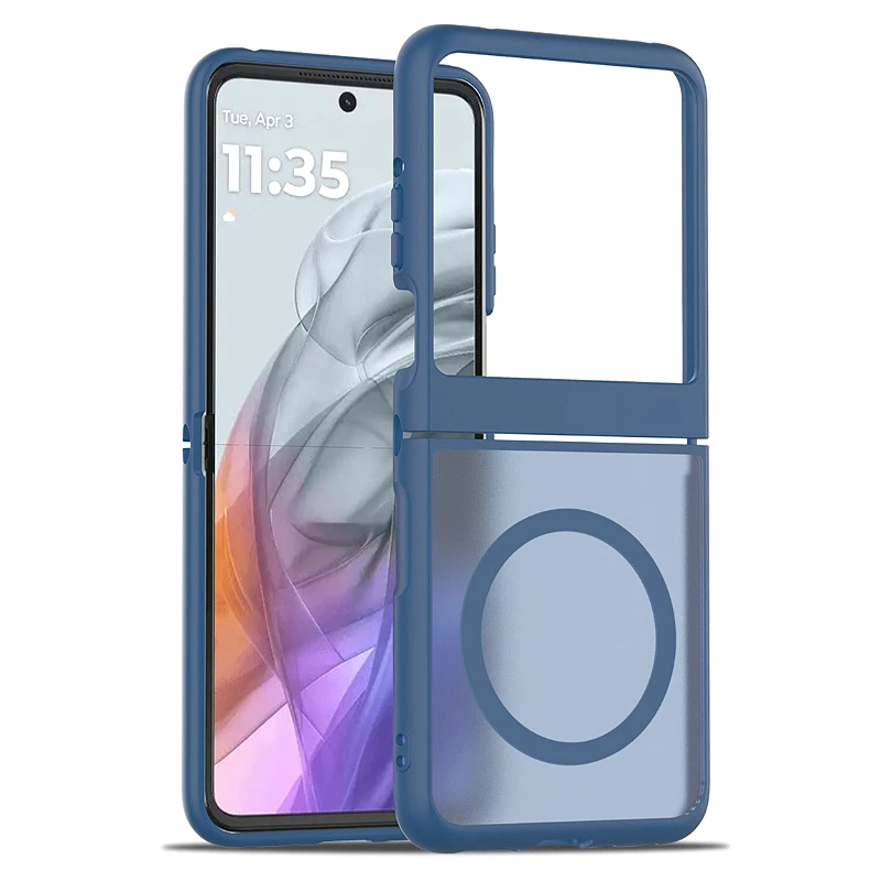 Luxurious Magnetic Clear Case with Skin Feel and Shockproof Protection