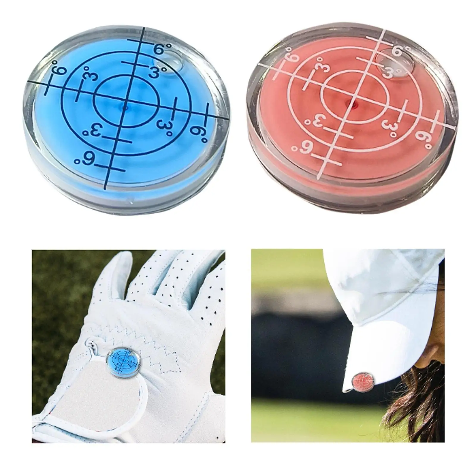 Golf Slope Putting Level Versatile Golf Cap Clip for Golfing Outdoor Sports