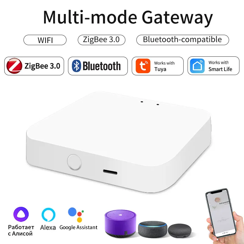 Tuya Wireless Smart Home Hub with App and Voice Control