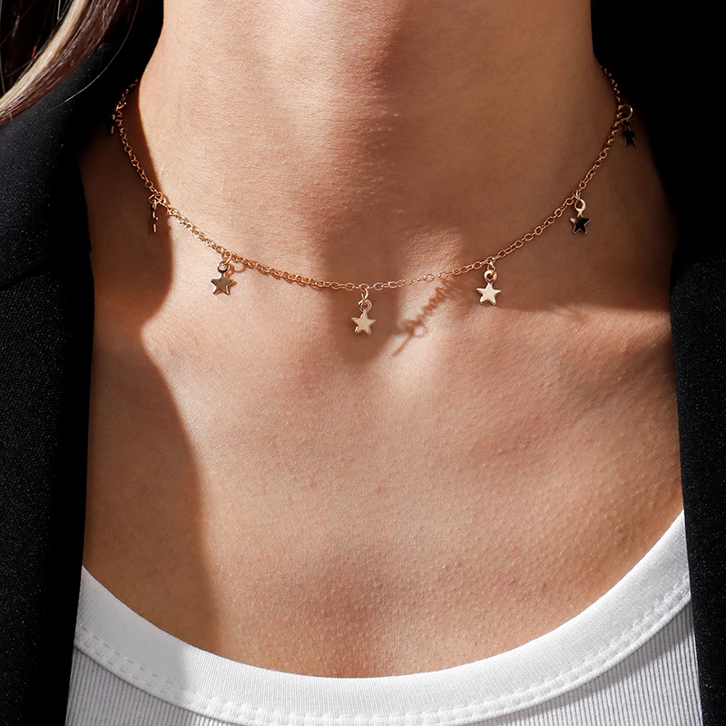 Collana Girocollo Multistrato Boho: Disco E Cerchio In Lega, Regolabile, Per Donna E Ragazza (argento)