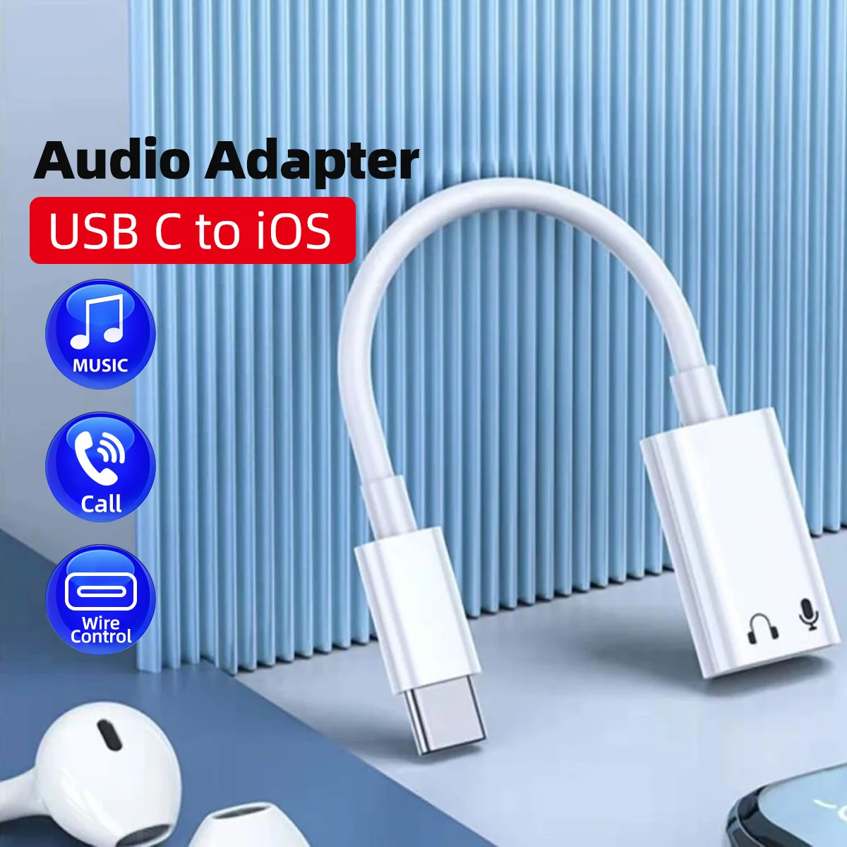 USB type C to iOS Headphone Audio Adapter Cable For iPhone 15 promax Type C to Lightning Adapter Earphone Converter For iPad Pro lightning to usb c adapter ios to type c adapter