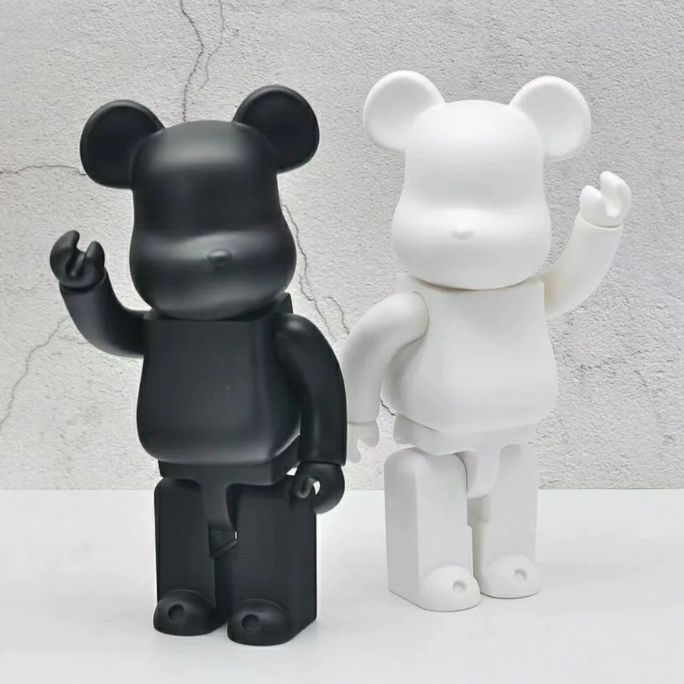 28Cm Bearbrick Decor 400% Bear @ Brick Action Figures Fai Da Te Paint Bear Brick Ornaments Orso Violento Decorazione Della Casa Regalo Di Compleanno