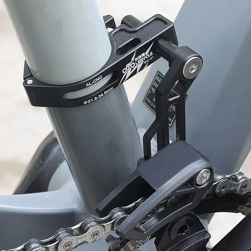 MTB Bicycle Chain Guide Drop Catcher 31.8 34.9 Clamp Mount Adjustable Mountain Gravel Bike Single Disc 1X System bicycle chain guide