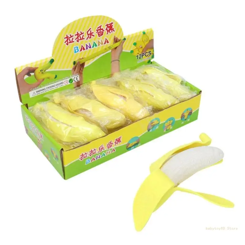 

Y4UD Pinch Fruit Squeeze Banana Мягкий мучной шарик для беспокойства малышей и подростков