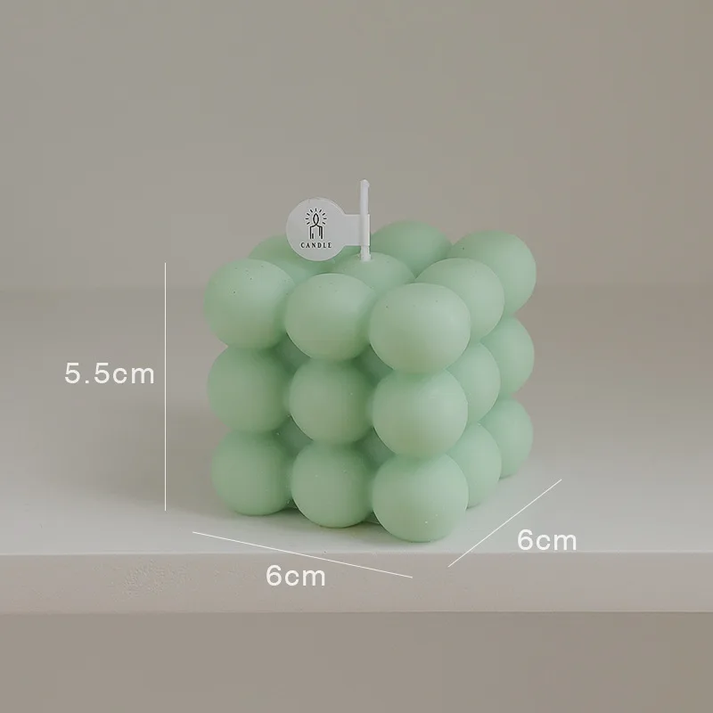 Luxurious Handmade Bubble Cube Soy Candle for Aromatherapy & Home Decor