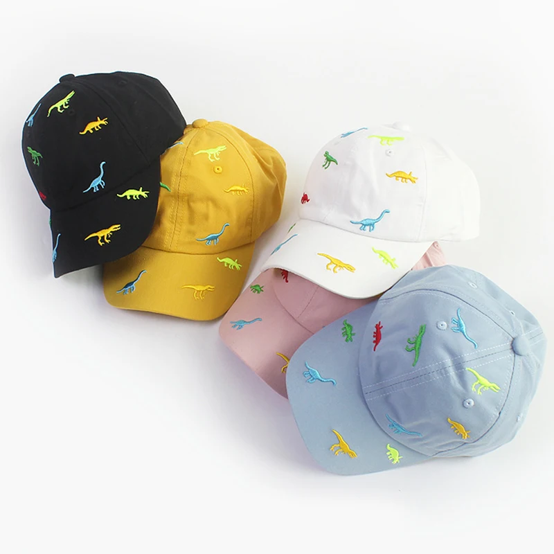 Zk40 New Dinosaur Kids Baseball Cap Embroidery Children Girl Boy Sun