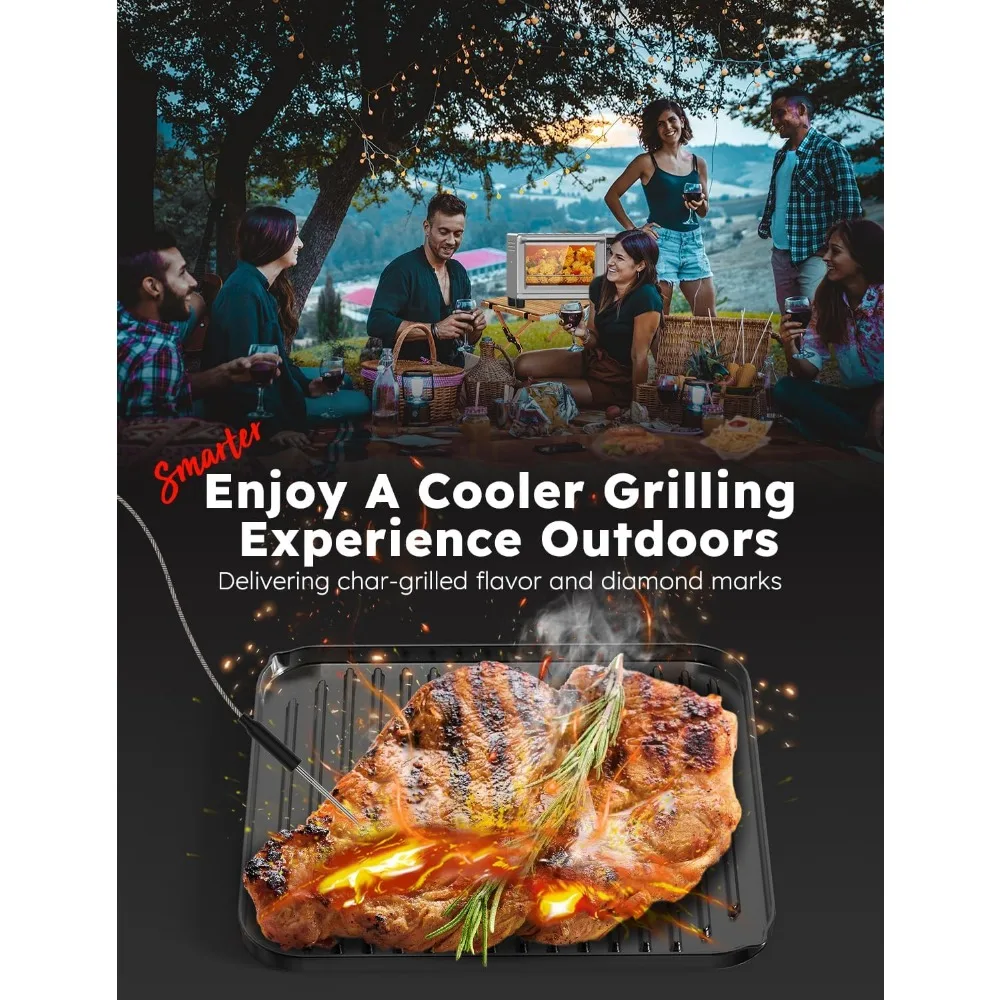 XL Pro Air Fryer Toaster Oven with Grill Combo Ultra-Fast Convection System 35% Crispier 2X More Even 142 Presets