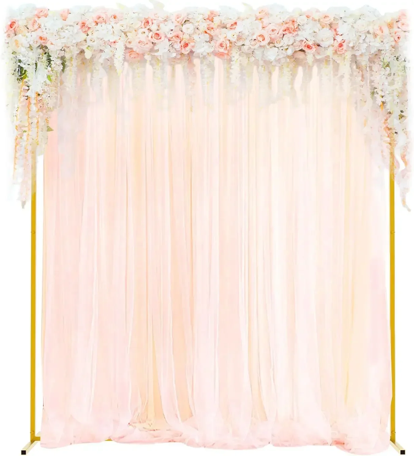 Wedding Arches for Ceremony,Wedding Arch Backdrop Stand, Square Metal Balloon Arch Stand Garden Frame for Wedding Birthday Party