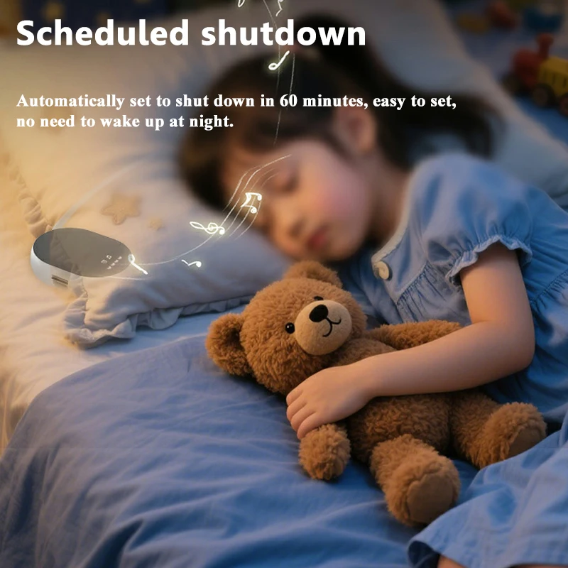 one Conduction Under Pillow Bluetooth Speaker LED Display Sleep Aid Music Box Wireless MP3   Music Player with TF Card Slot