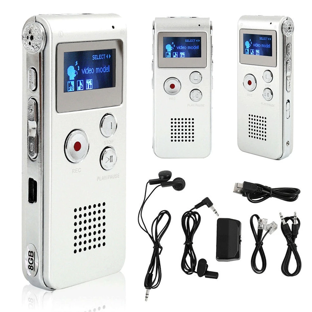Digital-Voice-Recorder-MP3-Music-Playback-USB-Rechargeable-Recording ...