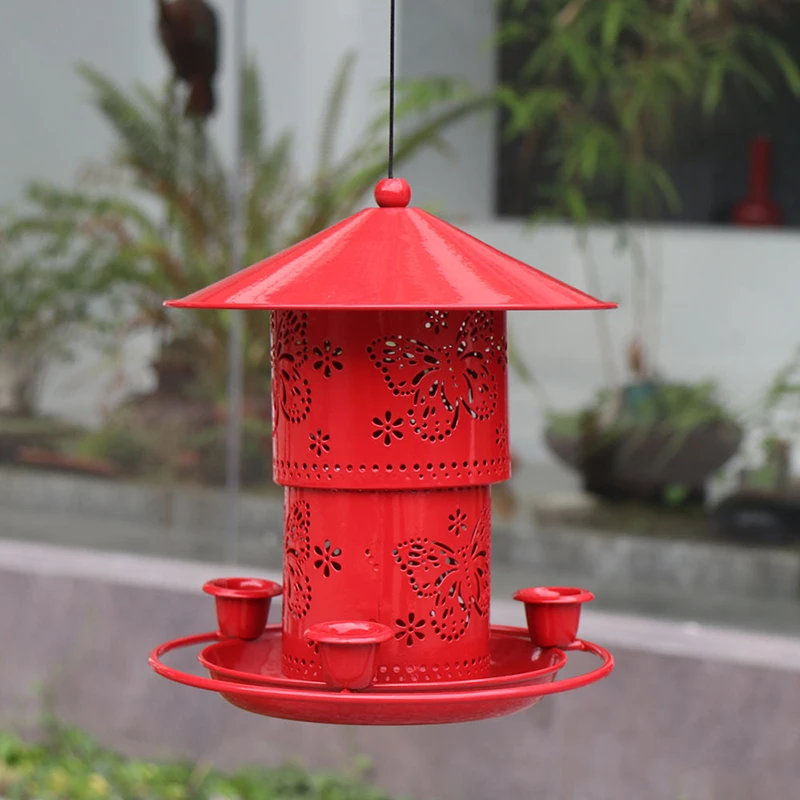 Panorama Bird Feeder,Hanging Gazebo Wild Bird Feeder -Perfect for Garden  Decoration and Bird Watching for Bird Lover