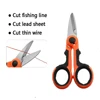 1Piece Stainless Steel Fishing Scissor Accessories Electrician Portable Scissors Plier Cut PE Braid Line Lure Carp Fishing Tools 1