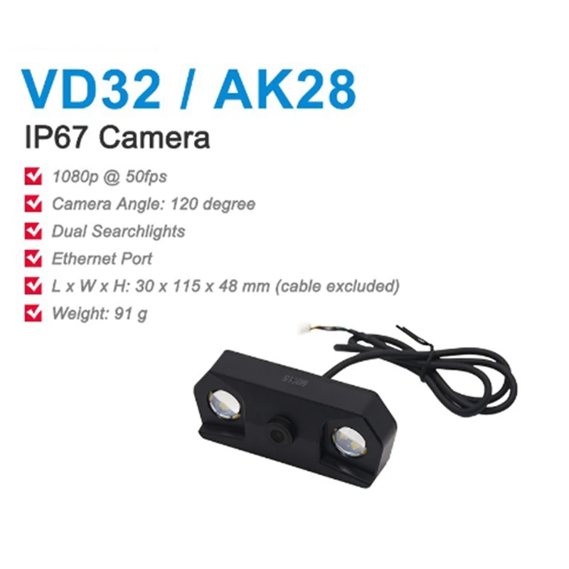 FPV 방수 카메라, SIYI MK15 AK28 VD32 용 듀얼 서치라이트 포함, IP67 FPV 카메라