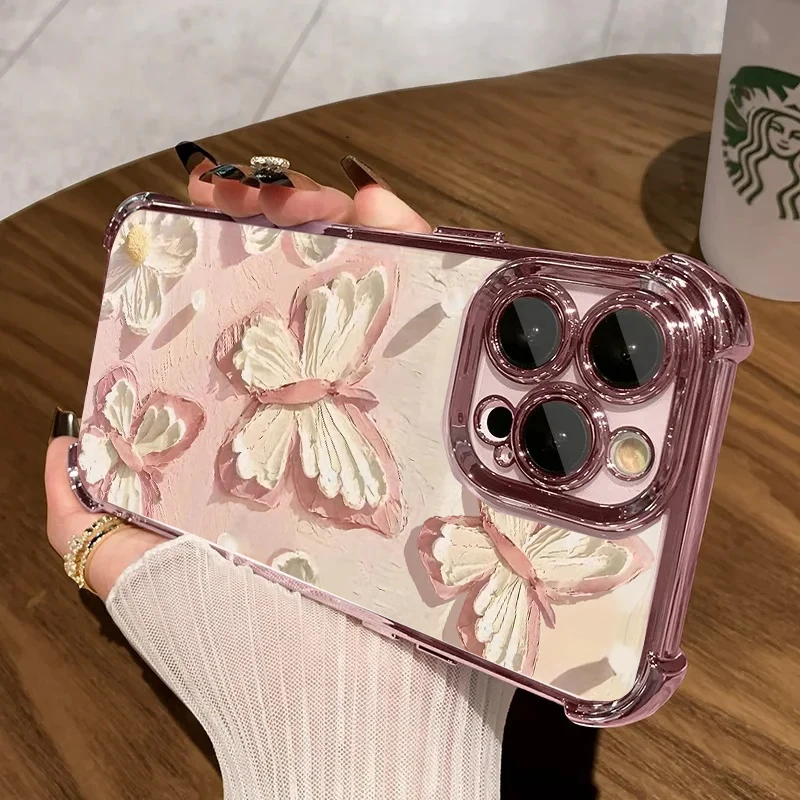 Butterfly Shockproof Fashion Plating Phone Case Cover