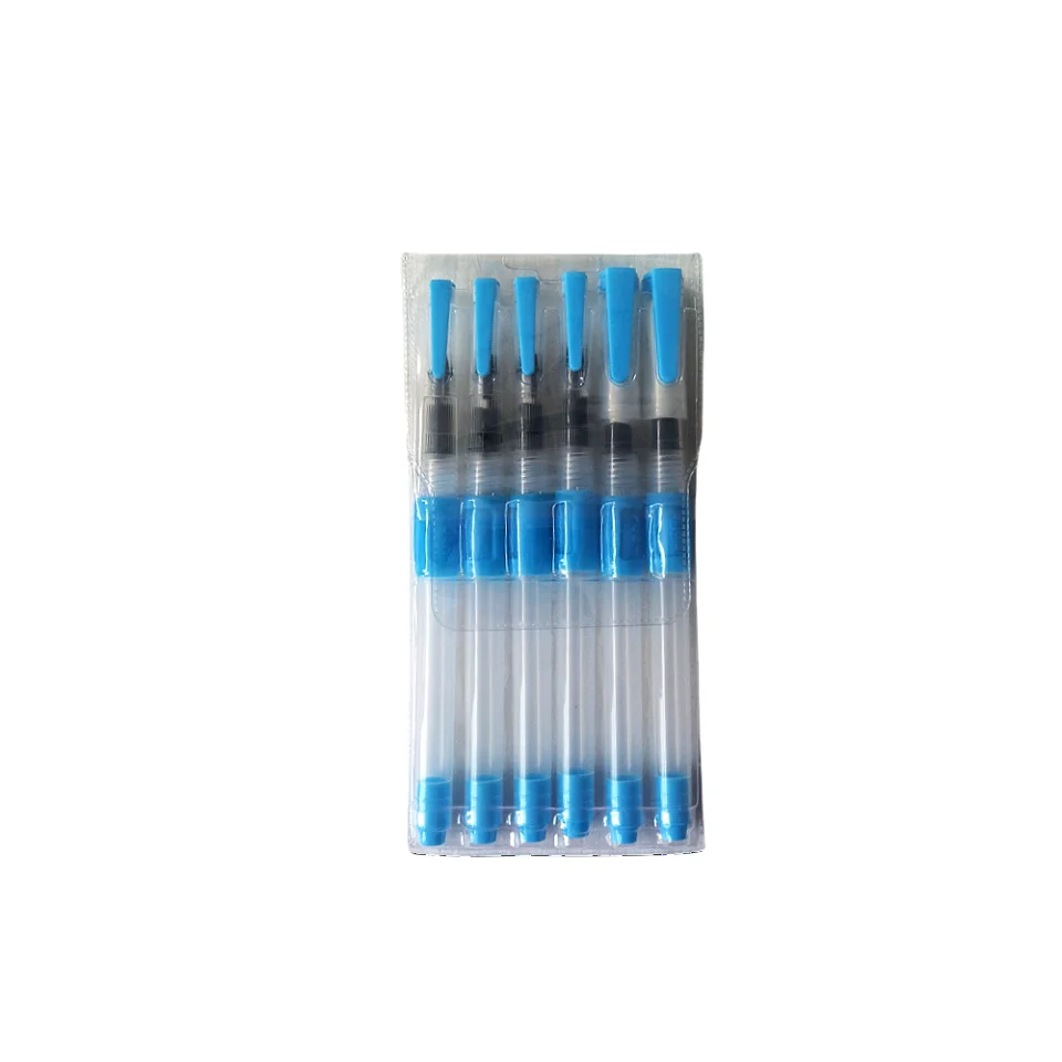 Fountain pen Flat head round head watercolor paintbrush Solid watercolor paint storage soft pen