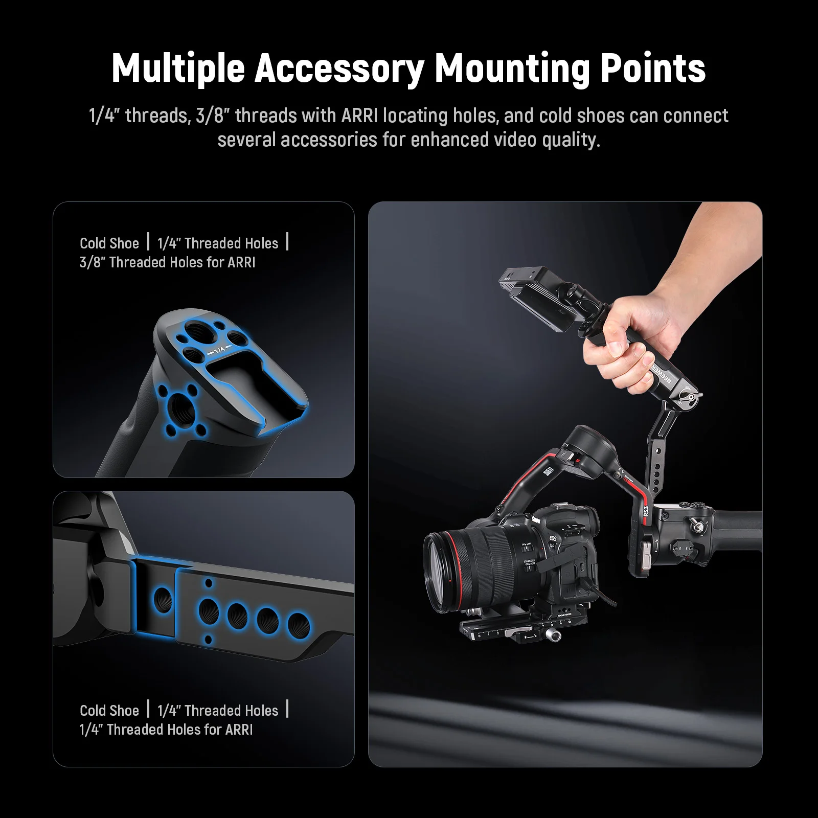 Gimbal Sling Handgrip Compatible with DJI RS 2 RSC 2 RS 3 RS 3 Pro RS 3 Mini Han