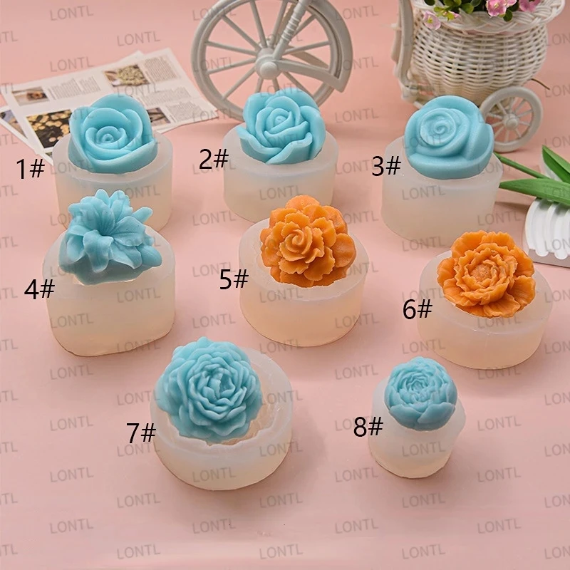 Description Picture 6 of itemNew 3D Flowers Silicone Mold DIY Rose Flower Candle Making Kit Handmade Soap Plaster Chocolate Ice Cake Decorating Baking Tools