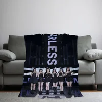 KPOP L-LE S-SSERAFIM skicomfort warm Soft Baby blanket suitable Home Kids Lunch Blanket Suitable for Home Office Daily Use Cover 2