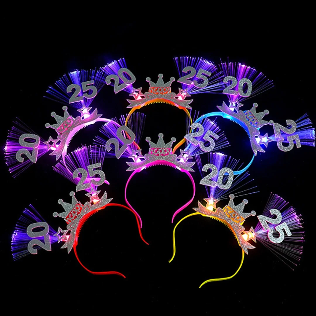 Glow headband luminous hair bands Happy New Year Led Glow Headband