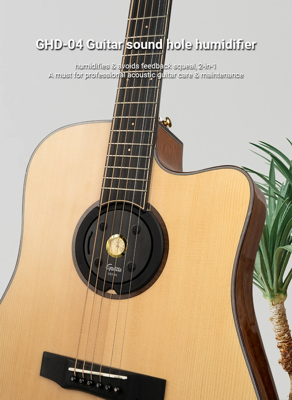 Guitto Series GHD-04 Guitar Humidifier Quality Silicone Anti-whistling Portable