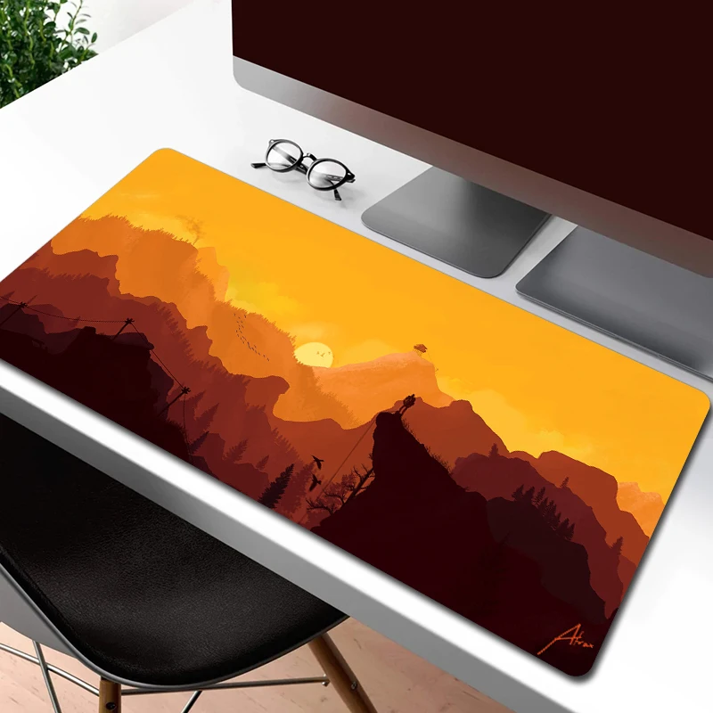 Gaming Mousepad Firewatch Forest HD Print Non-slip Large Computer Mouse Mat Art Game Office Extend Rubber Table Mat XXL