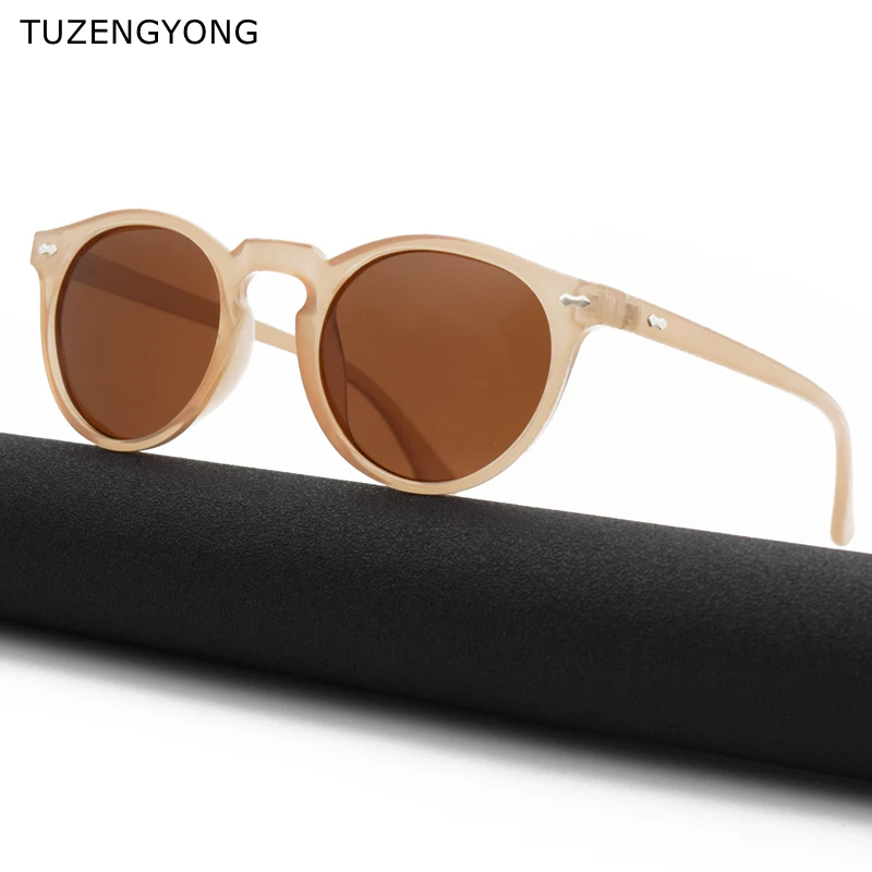 DropShipping Polarized Sunglasses Women Men Vintage Round Lens PC Frame Brand Designer Driving Sun Glasses Oculos De Sol_voghion.com