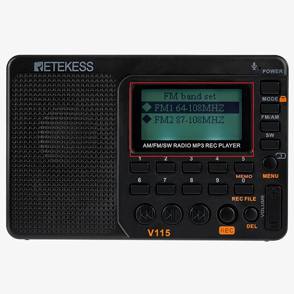 Radio fm am sw tragbare Radios am fm wiederauf ladbare Kurzwellen-Radio batterien Vollwellen-USB-Recorder-Lautsprecher – Detail 10