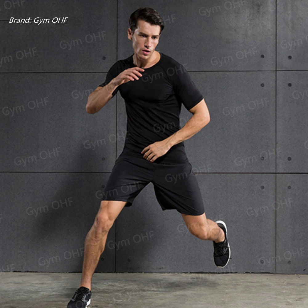Jerseys Men Gym Fitness Sports Mma Exercise Training Man T-shirt Work Out Compression Rashguard  Jiu Jitsu T Shirt Men Shirts