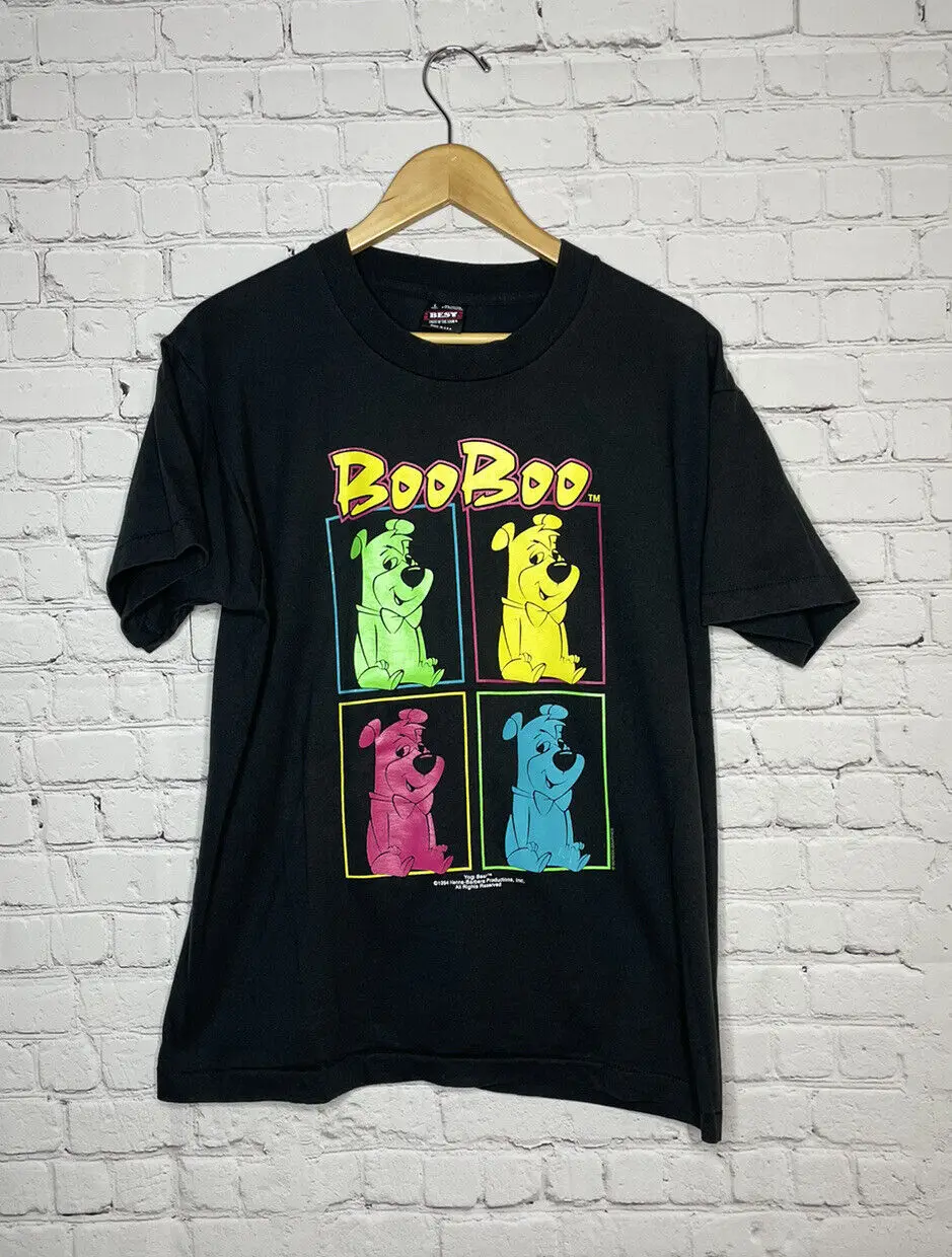 Vintage Anni '90 1994 Yogi Bear Booboo Cartoon Movie T Shirt Maniche Lunghe O Corte