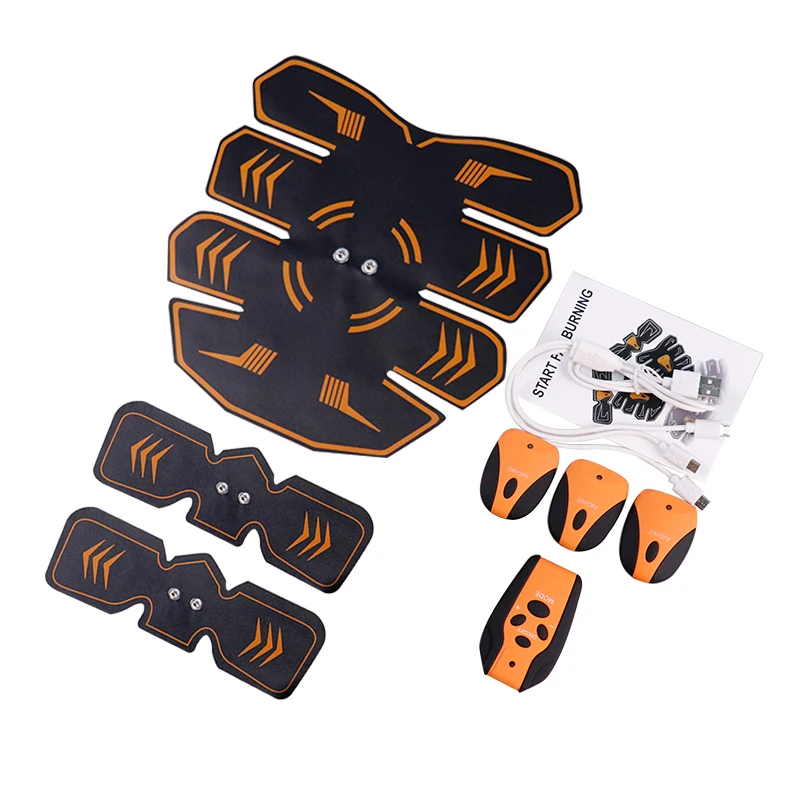 ABS Abdominal Muscle Fitness Machine 6 Modes EMS Abdominal Muscle Belt LCD Display Stickers